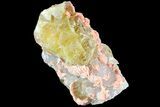 Lustrous Yellow Cubic Fluorite/Barite Crystal Cluster - Morocco #84294-1